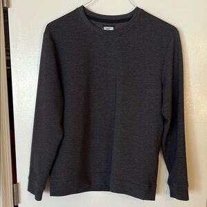 32 Degrees charcoal gray black Sweatshirt with Tech fabric lining EUC